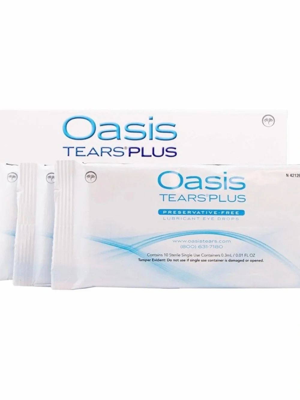 OASIS Tears Plus Lubricant Eye Drops 30 Vials Single Use Exp 6/2027 ~ New in Box